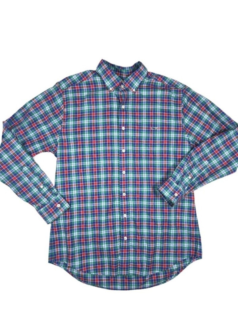Vineyard Vines Northern Shore Slim Fit Tucker Shirt Mens Size L Preppy Plaid